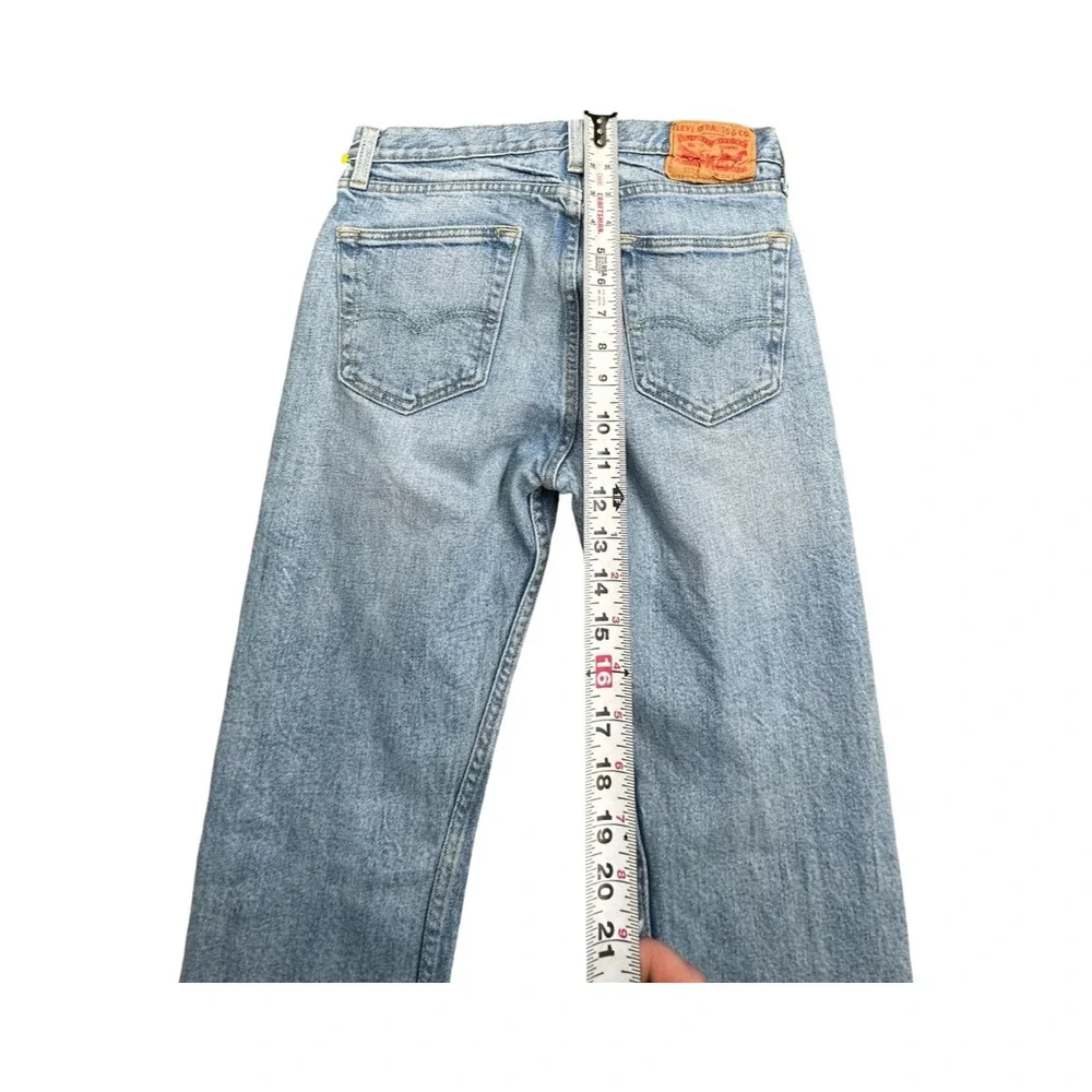 Levis Jeans Mens W29 L32 Blue 511 Slim Fit Light Wash Denim WaterLess Button Fly